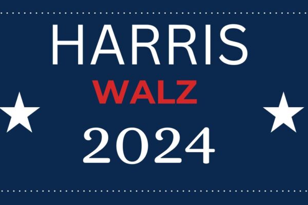 harris walz car magnet